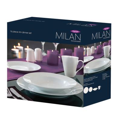 Milan White 16 Piece Dinner Set
