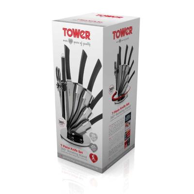 Tower 7 Piece Knife Set & Stand