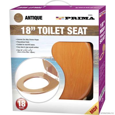 Prima 18" MDF Toilet Seat - Pine