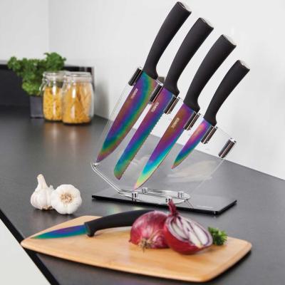 Tower 5 Piece Titanium Knife Set with Stand
