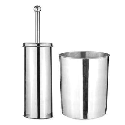 Our House Toilet Brush & Bin Set - Silver