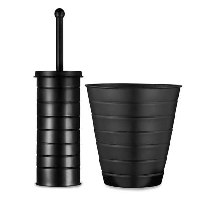 Our House Toilet Brush & Bin Set - Black