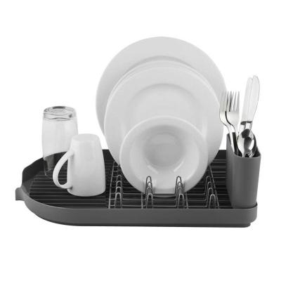 Compact Dish Rack with Cutlery Holder