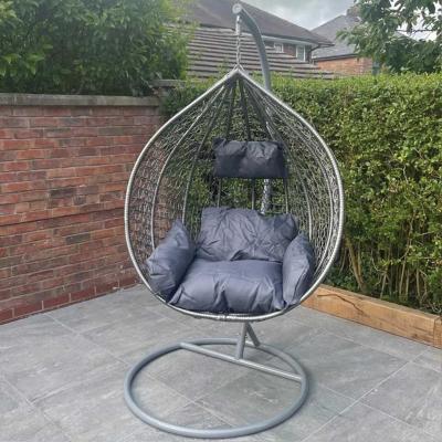 Rattan Style Egg Chair - Grey