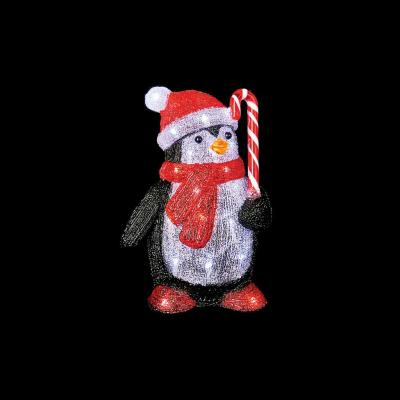 30cm Acrylic Penguin with Candy & 30 White LEDs