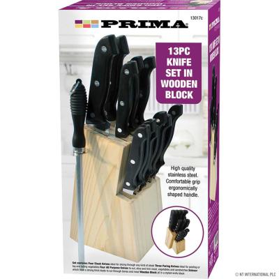 Prima Knife Set with Wooden Block - 13 piece