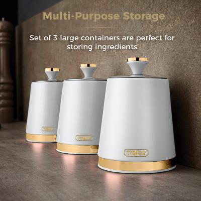 Tower Cavaletto Set of 3 Canisters - White