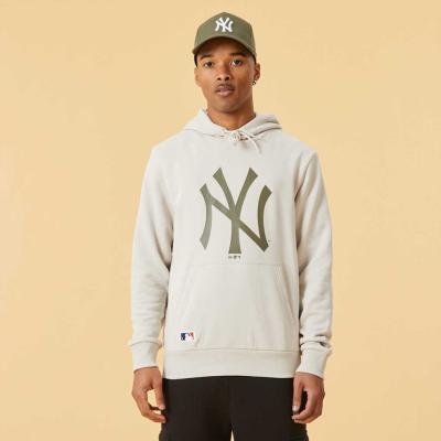NY Yankees Logo Hood Grey