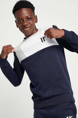 11 Degrees Boxy Block Sweatshirt - Navy/Grey