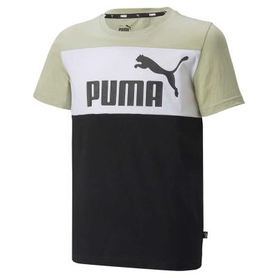 Puma Essential Colourblock T-Shirt - Black/Moss