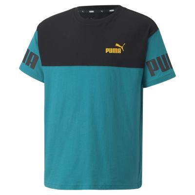 Puma Power Colour Block T-Shirt - Deep Aqua