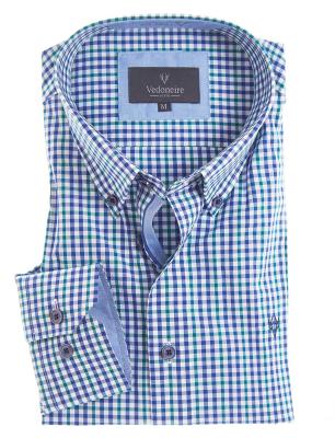 Vedoneire Short Sleeve Linen Mix Shirt - Stripe