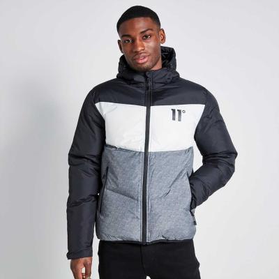 11 Degrees Large Pannelled Jacket - Grey/Black/White