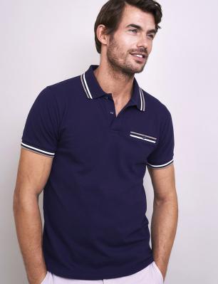 Vedoneire Tipped Polo Shirt - Navy