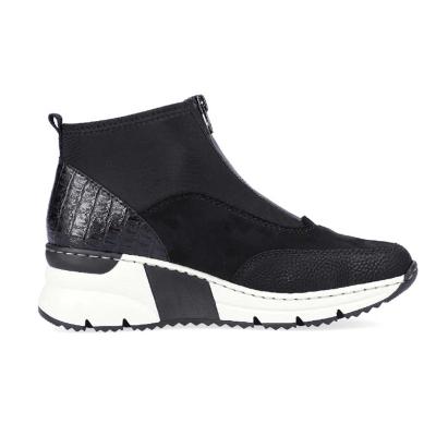 rieker Wedge Sock Boot - Black