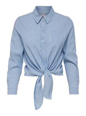 Only Lecey Knot Shirt Blue 