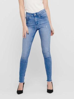 Only Blush Mid Ankle Skinny Fit Jeans - Light Blue