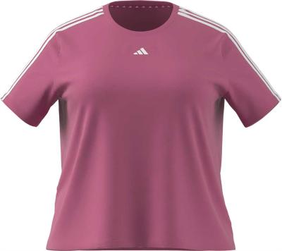adidas Essentials 3-Stripes T-Shirt (Plus Size) - Pink