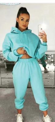 Indy Rising Crop Tracksuit - Turquoise