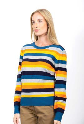 Jessica Graaf Striped Knitted Sweater - Teal