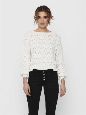Only Brynn Life Structure Sweater - Cloud Dancer
