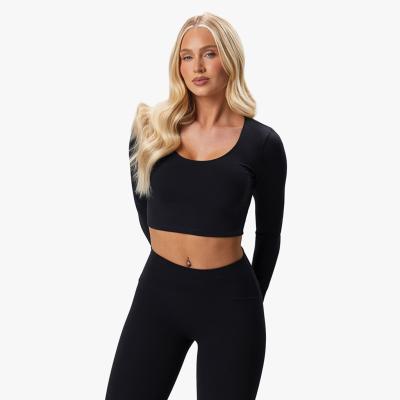 Gym King Peach Luxe Scoop Neck - Black