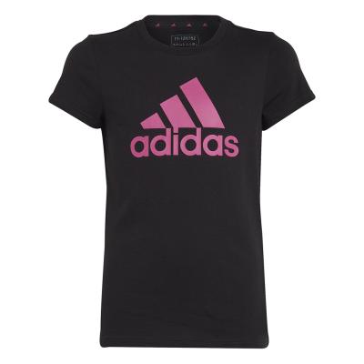 adidas Essentials Big Logo Cotton T-Shirt - Black