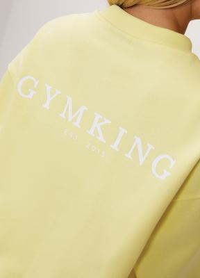 Gym King Established Crew Sweatshirt - Lemon Sherbet