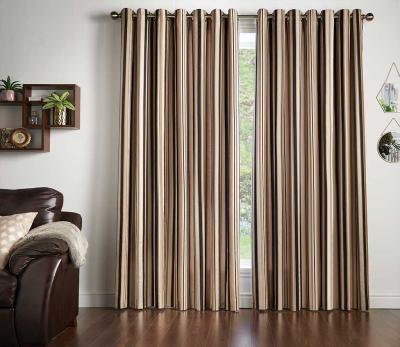 Taffeta Striped Fully Lined Curtain 90x90
