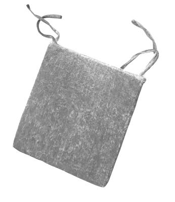 Crushed Velvet Seat Pad - Silver