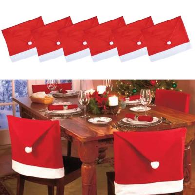 Christmas Santa Hat Chair Back Covers - 2 Pack