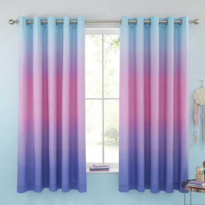 Ombre Rainbow Cloud Curtain 66x72"