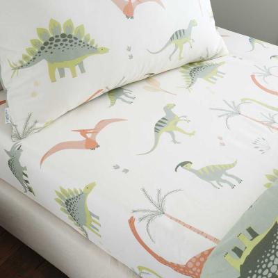 Dinosaurs Natural Fitted Sheet