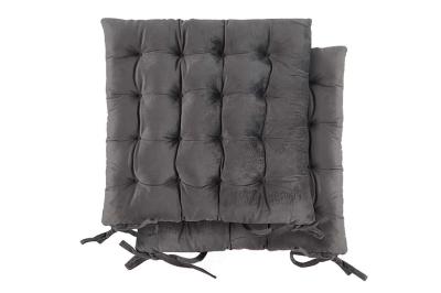 Holland Velvet Seat Pads 2 Pack - Charcoal