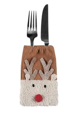 Christmas Reindeer Cutlery Holder - Gold