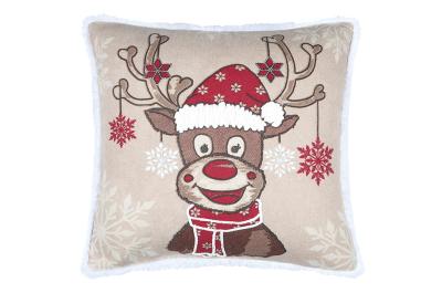Christmas Reindeer Filled Cushion 18"x18"