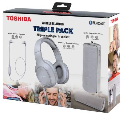 Toshiba Triple pack - Headphone, Speaker & Earbuds
