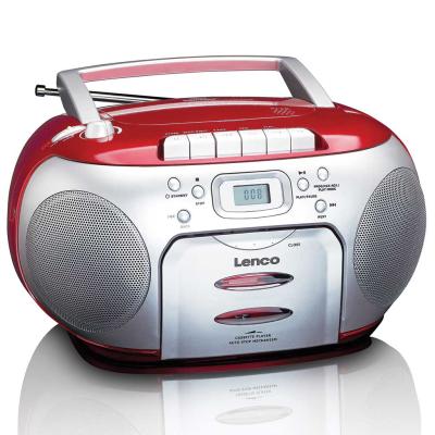 Lenco Portable Stereo Radio/CD/Cassette Red