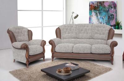 Romeo 3 Seater Sofa Leather/Fabric