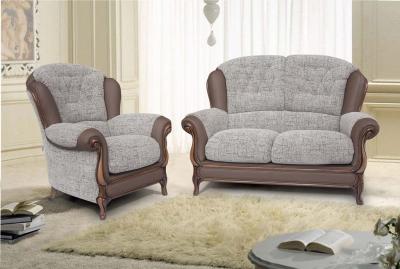 Romeo 2 Seater Sofa Leather/Fabric