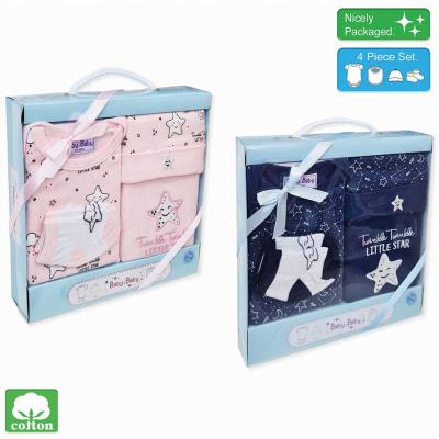 Boxed 4 Piece Baby Gift Set - Pink
