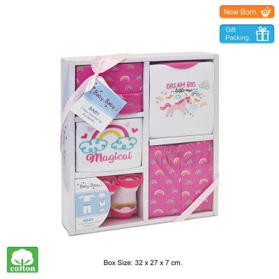 Boxed 5 Piece Baby Gift Set - Pink