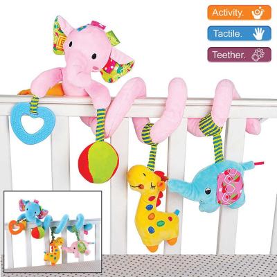 Elephant Musical Cot Winder Toy - Pink