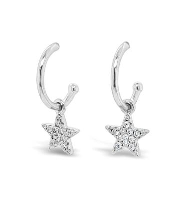 Absolute Silver Star Drop Earrings