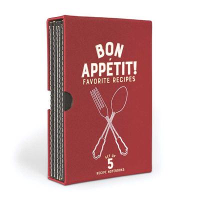 Designworks 'Bon Appetit' Recipe Books - Set of 5
