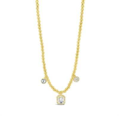 Absolute Beaded Charm Necklace - Yellow Gold