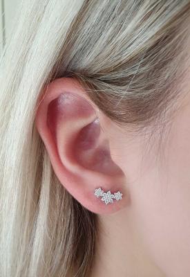 Absolute 3 Cluster Crawler Earring - Sterling Silver