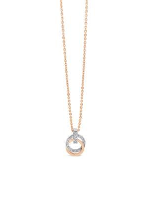 Absolute Interlinking Circles Pendant - Rose Gold