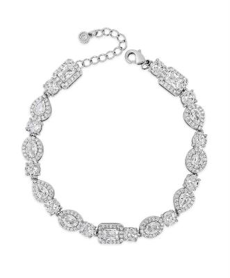 Absolute CZ Stone-Set Bracelet - Silver/Clear 