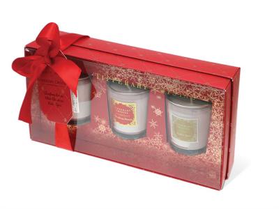 Tipperary Crystal Mini Christmas Candles Set of 3 - Red Box 